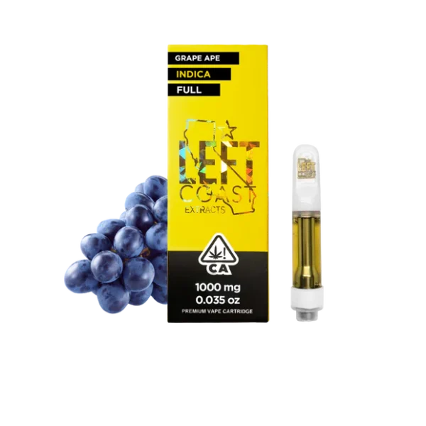 Left Coast Grape Ape- Premium THC Cartridge 1G