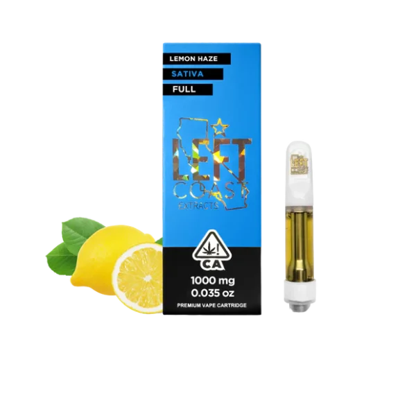 Left Coast Lemon Haze- Premium THC Cartridge 1G