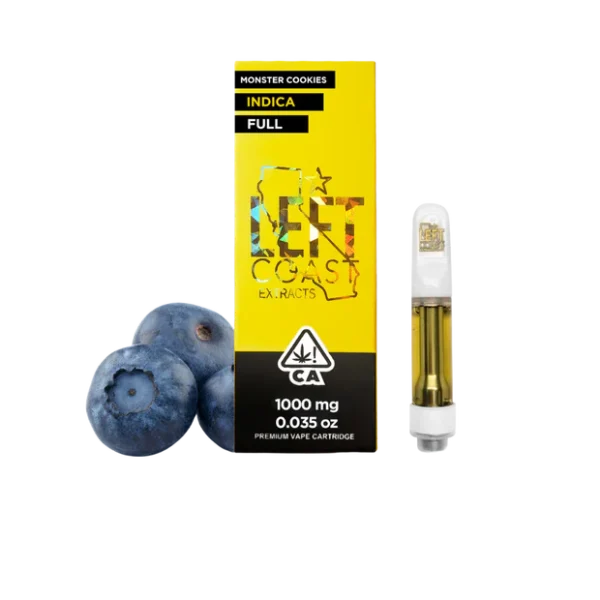 Left Coast Monster Cookies- Premium THC Cartridge 1G