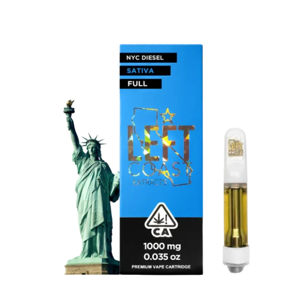 Left Coast NYC Diesel - Premium THC Cartridge 1G