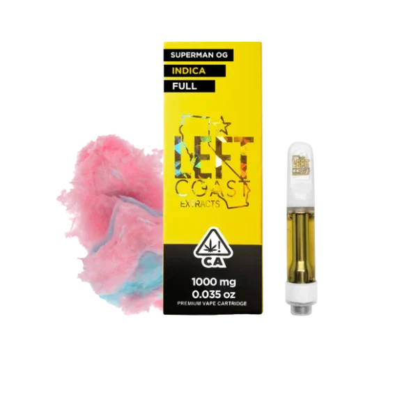 Left Coast Superman OG- Premium THC Cartridge 1G